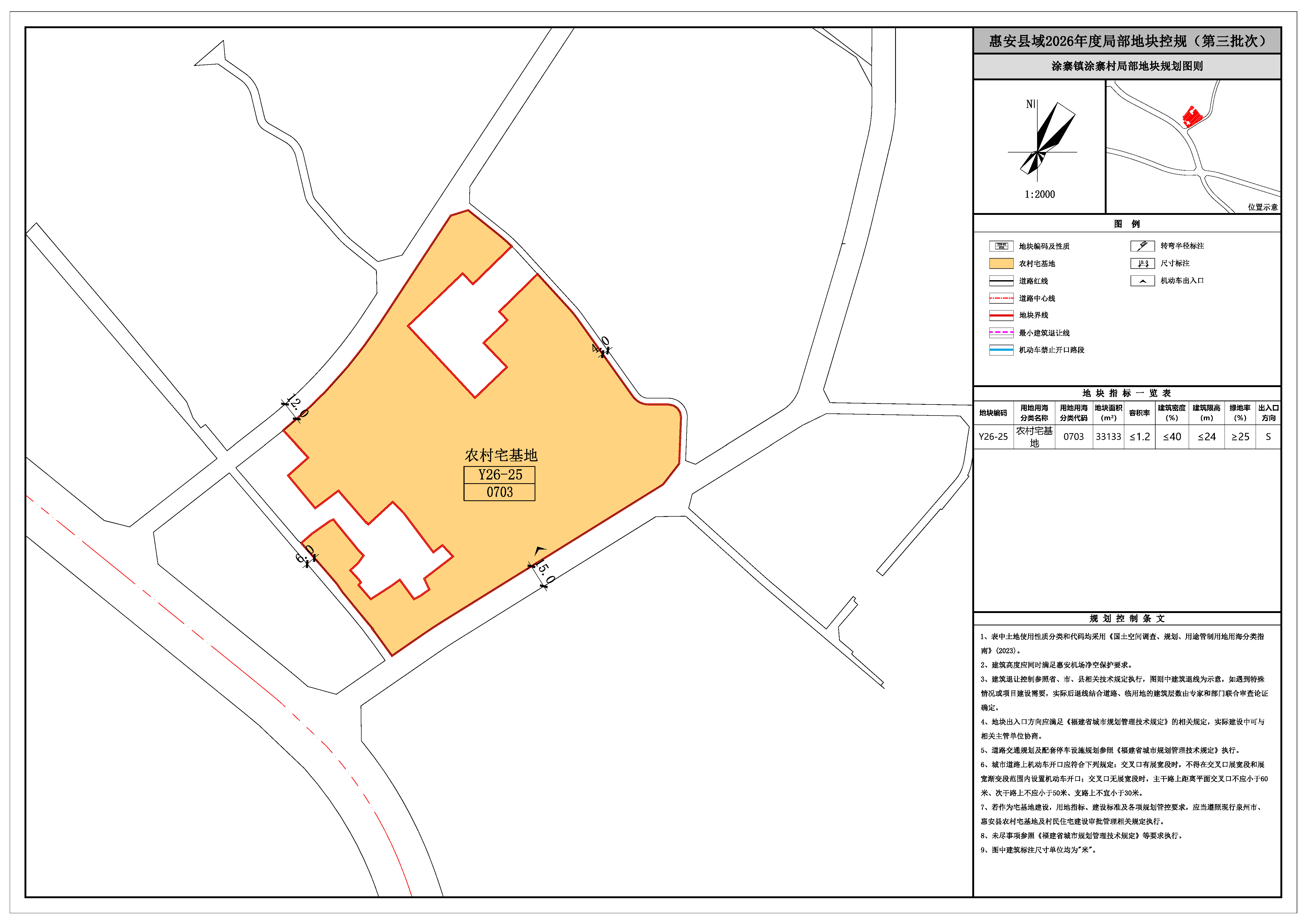 Y26-25涂寨镇涂寨村局部地块规划图则
